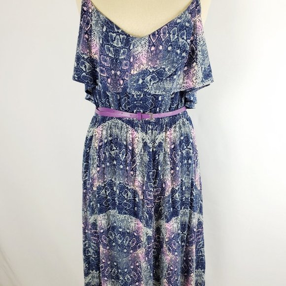 Pure Energy Dresses & Skirts - Pure Energy High Low Maxi Dress Snake Print